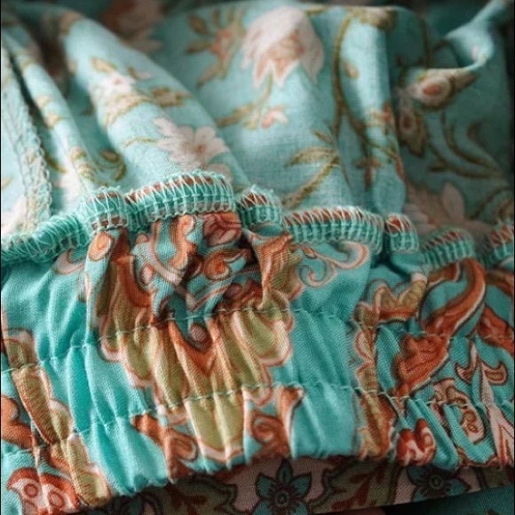 SOLD OUT Boho Floral Gypsy Crop Top & Wide Leg Pant Set - Picture 7 of 7